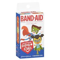 band-aid character strips super heroes 15 pack