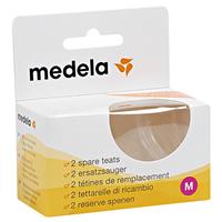 medela spare teats medium flow 2 pack