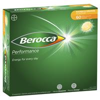 berocca energy vitamin mango & orange effervescent tablets 60 pack