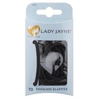 lady jayne snagless thick elastics, black, pk10