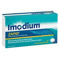 imodium zapid dissolving tablets 2mg 6 pack