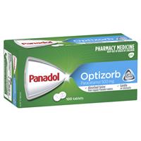 panadol with optizorb paracetamol pain relief 500mg 100 tablets
