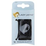 lady jayne snagless black hair elastics 18 pack
