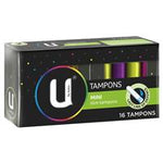 u by kotex slim tampons mini 16 pack