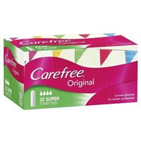 carefree original tampons super 32 pack