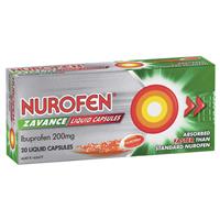 nurofen ibuprofen zavance fast pain relief 20 liquid capsules