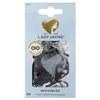 lady jayne snagless elastics, black, pk50