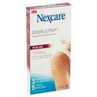 nexcare steristrip 6mm x 75mm elastic tan 5 pack