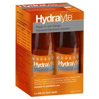 hydralyte electrolyte orange 4 pack (4x250ml) solution