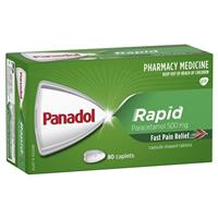 panadol rapid paracetamol pain relief caplets 500mg 80