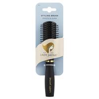 lady jayne styling brush, plastic b-t bristles, purse