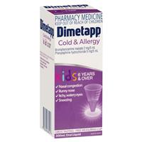 dimetapp kids cold & allergy elixir 200ml