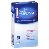 first response dip and read pregnancy test 3 tests