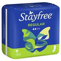 stayfree regular pads no wings 20 pack