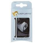 lady jayne snagless hair elastics brown 18 pack
