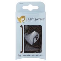 lady jayne snagless hair elastics brown 18 pack