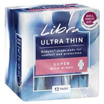 libra pads ultra thins with wings super 12