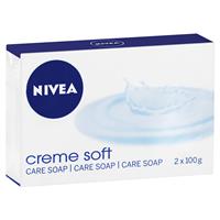 nivea crème soft soap 100g twin pack