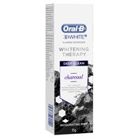 oral b toothpaste 3d white whitening therapy deep clean with charcoal 95g