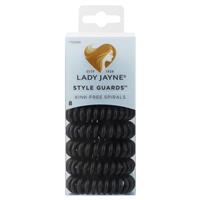 lady jayne spiral hair elastic black 8 pack