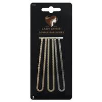 lady jayne 17080 large metallic double bar slides 3 pack