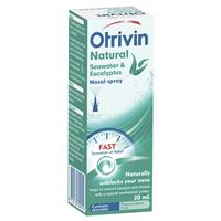 otrivin natural sea water and eucalyptus nasal spray 20ml