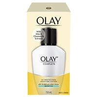 olay complete uv protection moisturiser lotion sensitive spf15 150ml