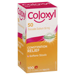 coloxyl 50mg 100 tablets filmcoat