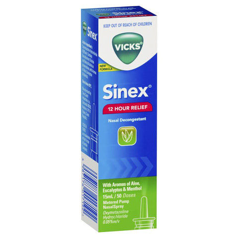 vicks sinex aloe nasal spray 15ml