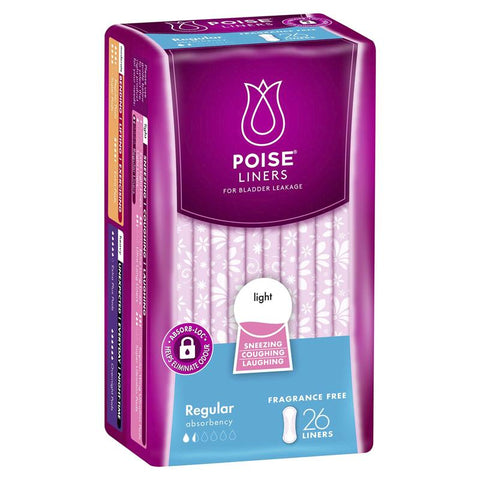 poise liners regular 26 pack