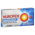 nurofen ibuprofen quickzorb fast pain relief 24 caplets