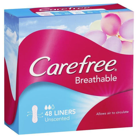 carefree breathable liners unscented 48 pack