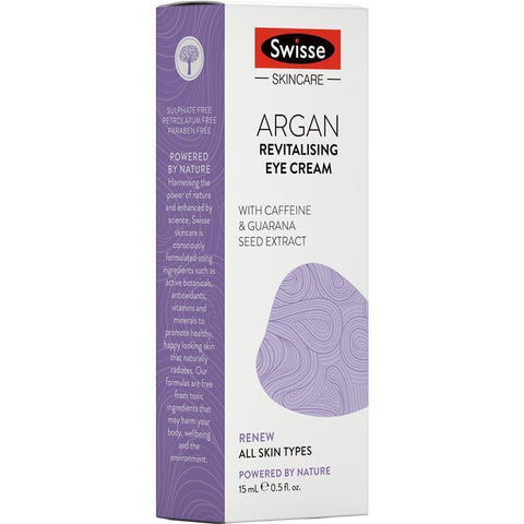 swisse skincare argan revitalising eye cream 15ml