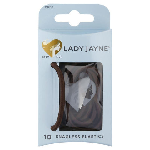 lady jayne 2281br elastics snagless brown 10 pack