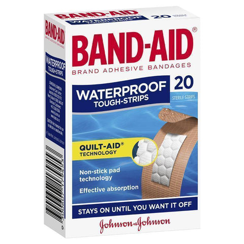 band-aid waterproof tough strips 20 pack