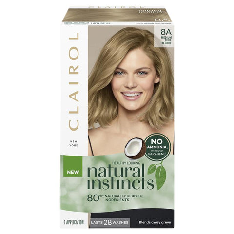 clairol natural instincts 8a medium cool blonde