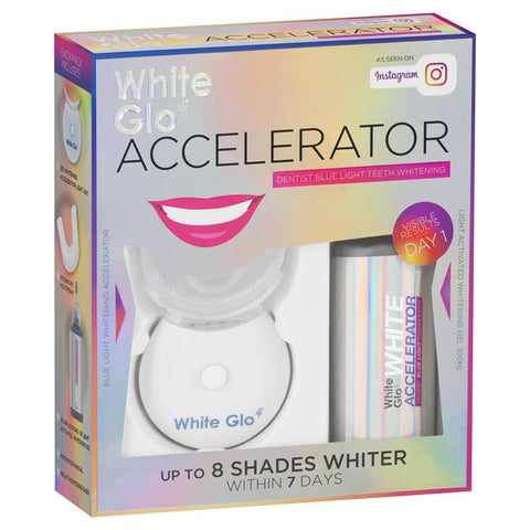 White Glo Tooth Whitening Accelerator Blue Light Kit