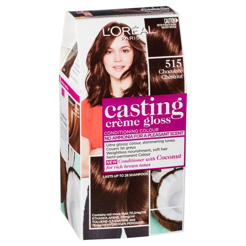 l'oreal paris casting creme gloss semi-permanent hair colour - 515 chocolate chestnut (ammonia free)