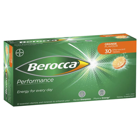 berocca energy vitamin orange effervescent tablets 30 pack