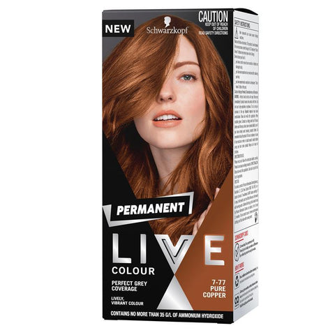 Schwarzkopf Permanent LIVE Colour 7.77 Pure Copper