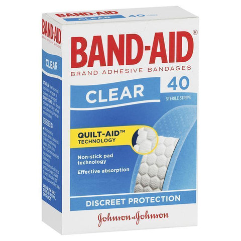 band-aid clear strips 40 pack