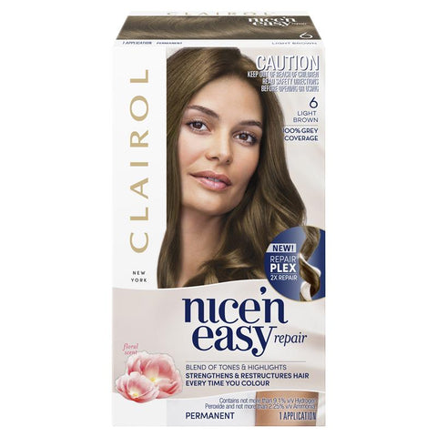 clairol nice & easy repair 6 light brown