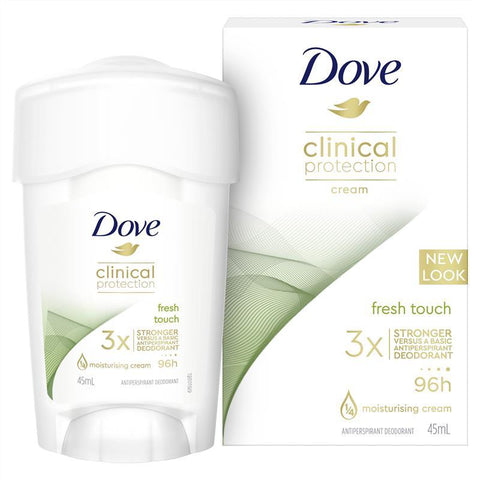 dove for women clinical protection antiperspirant deodorant fresh touch cream 45ml