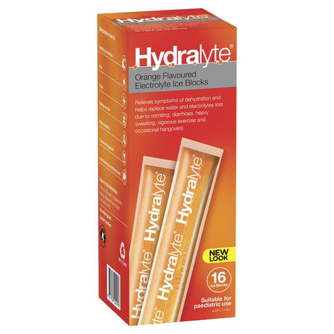 hydralyte electrolyte ice blocks orange 16