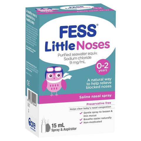 fess little noses saline nose spray + aspirator 15ml