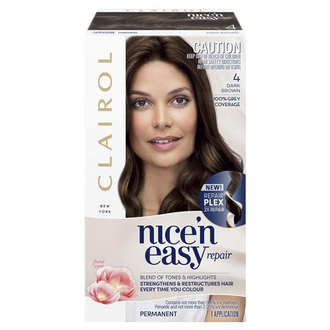 clairol nice & easy repair 4 dark brown