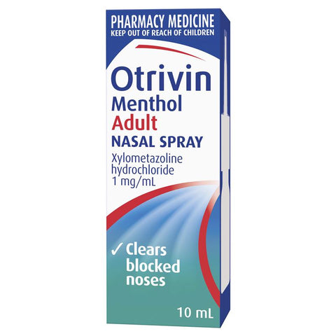 otrivin adult nasal spray menthol 10ml