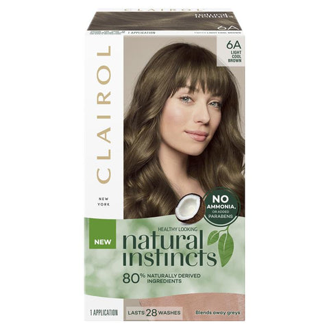clairol natural instincts 6a light cool brown