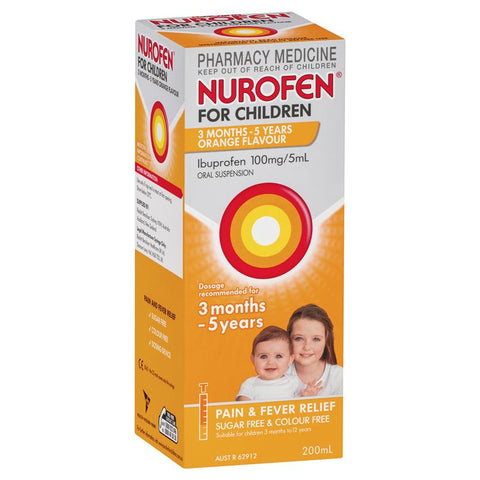 nurofen for children ibuprofen 3 months - 5 years orange 200ml