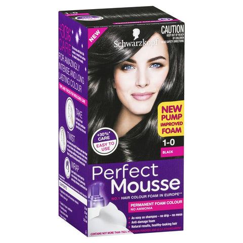 schwarzkopf perfect mousse 1-0 black